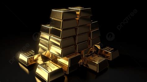 1000 Gram Gold Bar Stack In Stunning 3d Render Background Gold Brick
