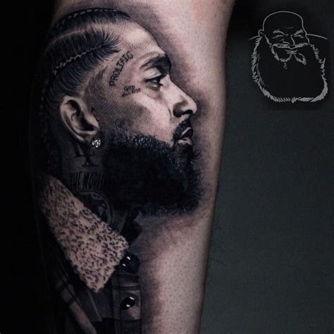 Nipsey Hussle Portrait Tattoo Leg Tattoos Tattoos And Piercings Body Art Tattoos Half Sleeve