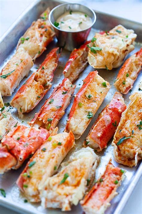 King Crab On A Serving Platter Crab Legs Recipe Baked Crab Legs