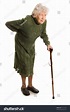 Grandmother Holding Cane On White Background Stock Photo 75117223 ...