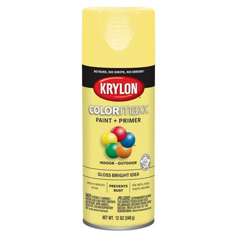 Krylon K05507007 Paint Primer Spray Paint Colormaxx Gloss Bright Idea