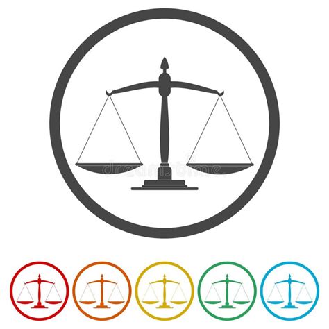 Escalas Del Icono De La Muestra De La Justicia Símbolo Del Tribunal De
