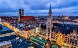 Fondos de pantalla Munich, Alemania, ciudad, noche, edificios, luces ...