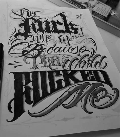 Chronic Ink Tattoo Toronto Tattoo Custom Lettering Sketch Done By