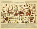 'Instruments De Musique'. par MUSIK: Musikinstrumente:: Art / Affiche ...