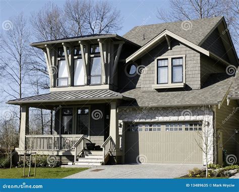 Suburban Home House Stock Image Image Of Gables Windows 13489635