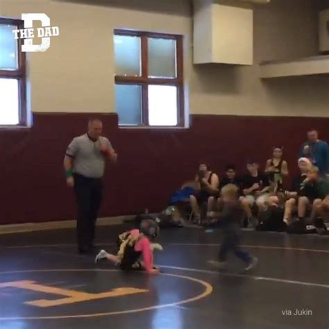 little brother mistakes sister s wrestling match for real fight watch as this heroic little