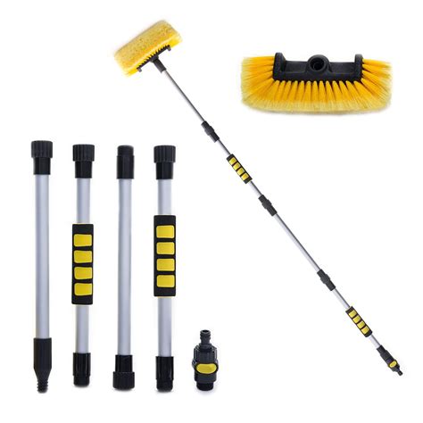 Buy ANLINKIN Car Wash Brush With Long Handle 10 Inch Yellow Soft