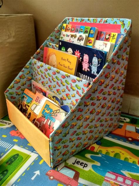 A diy magnetic book box is easy to make and will fit in with the rest of the books on your shelf so no one can tell it's hollow. Sonshine Mumma: DIY Book Shelf | Cardboard Box Book Shelf