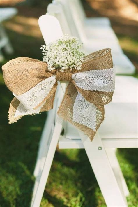 20 Rustic Country Burlap Wedding Chair Decor Ideas Roses And Rings