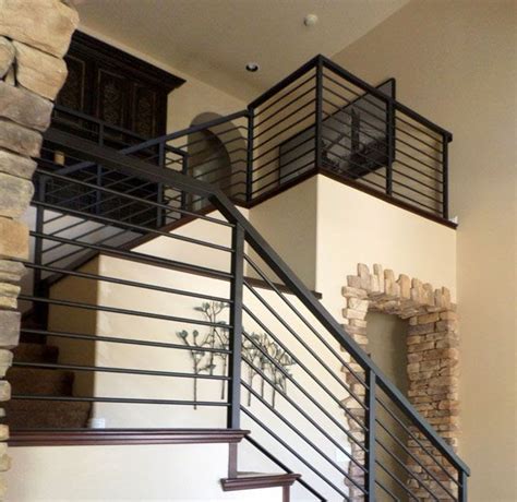 Black Metal Stair Railing Interior Home Design Ideas