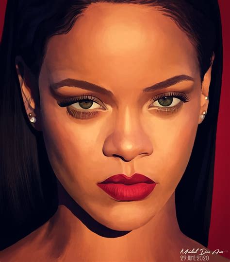 Rihanna Portrait Mridul Das Arts Digital Painting 2020 Rart