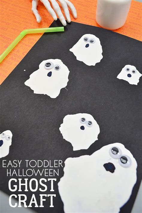 Simple Halloween Ghost Craft For Toddlers And Preschoolers