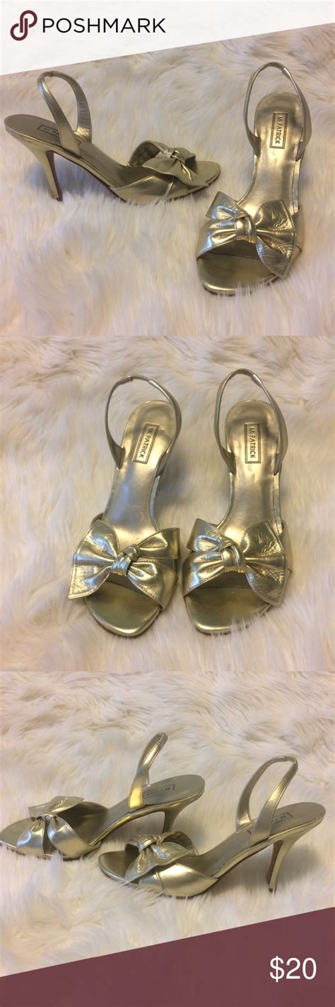 Последние твиты от higou (@hi_patrick_star). M. Patrick Gold Bow Ankle Strap High Heel Sandal 7 (With ...