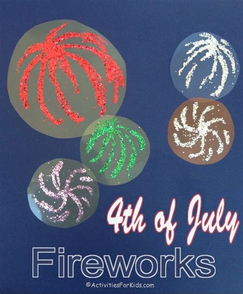 July 4th Fireworks Crafts For Kids 4th Of July Fireworks Fireworks