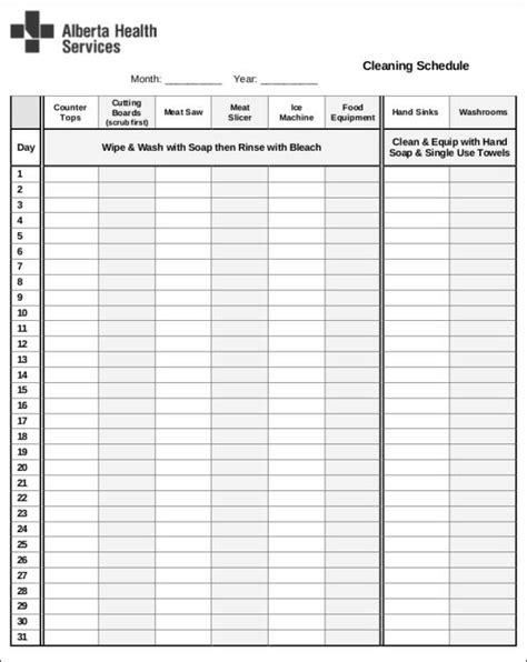 Free 28 Cleaning Checklist Samples And Templates In Pdf Ms Word