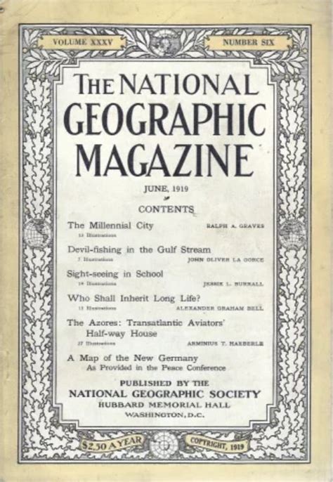 National Geographic June 1919 National Geographic Back Issues