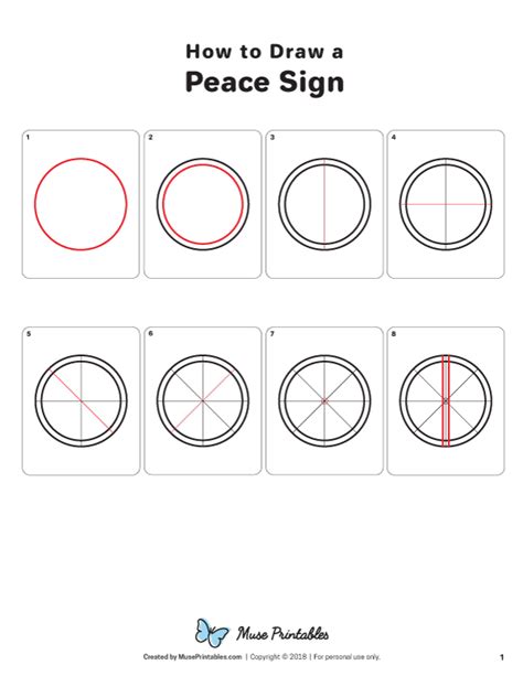How To Draw Peace Sign Step By Step