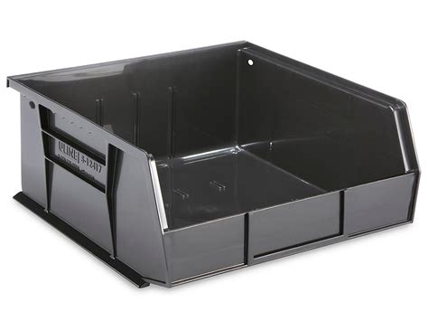 Plastic Stackable Bins 11 X 11 X 5 Black S 12417bl Uline