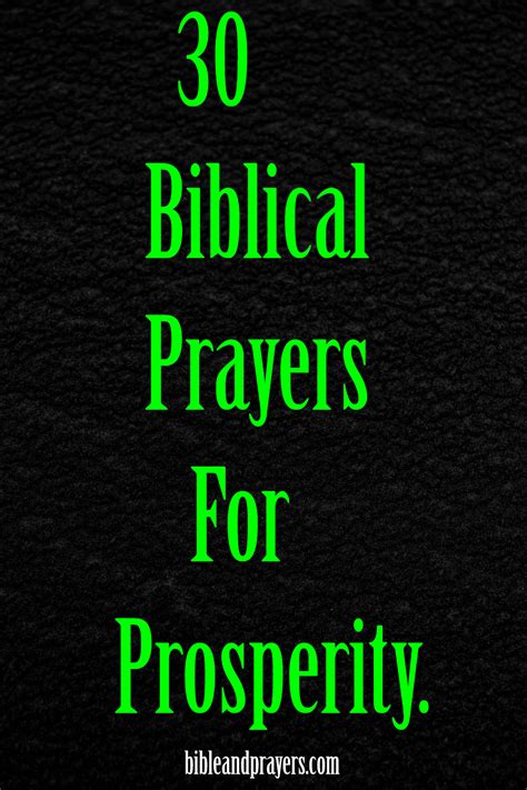 30 Biblical Prayers For Prosperity