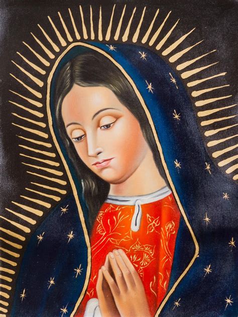 Our Lady Of Guadalupe Virgin Mary Portrait In Oils The Virgin Of