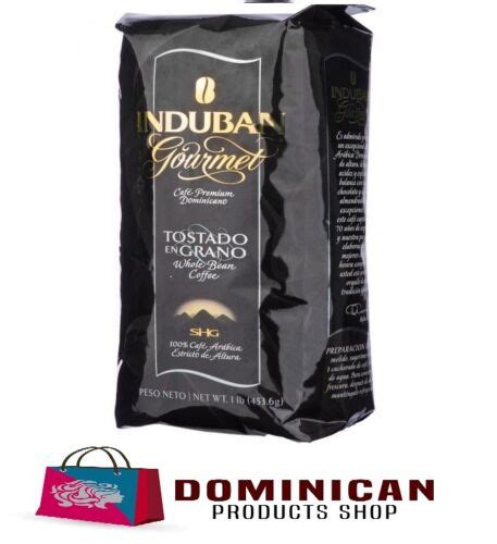 Cafe Santo Domingo Induban Gourmet Dominican Whole Bean Coffee 1 Pounds 454 Gram Dominican