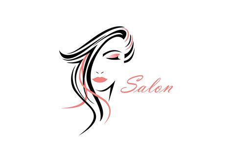 Women Face Hair Salon Logo Vector Illustration Par Deemka Studio