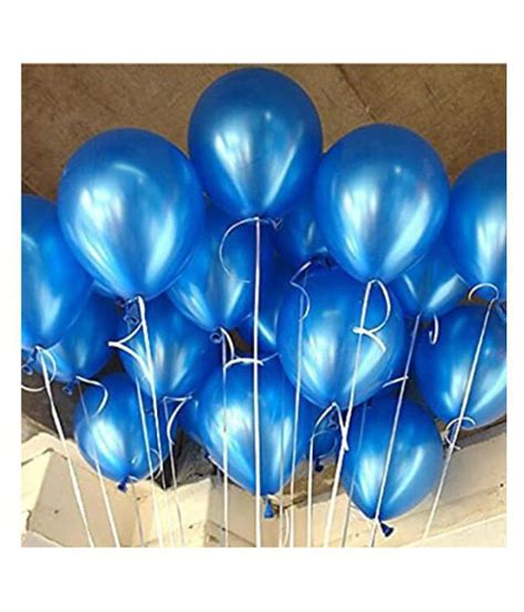 Blue Metallic Balloon Combo For Birthday Parties Pack Of 50 Buy