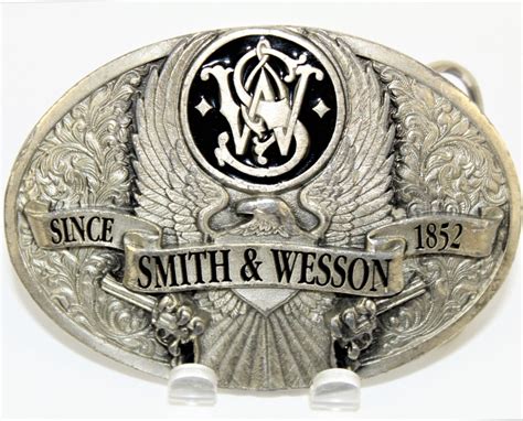 Vintage Mens Belt Buckle Bergamot Belt Buckle Smith And Wesson Belt