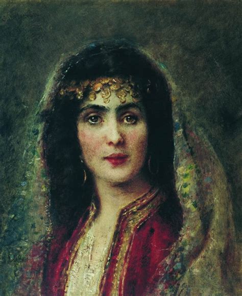 Portrait Of A Woman Painting Konstantin Yegorovich Makovsky Oil Paintings