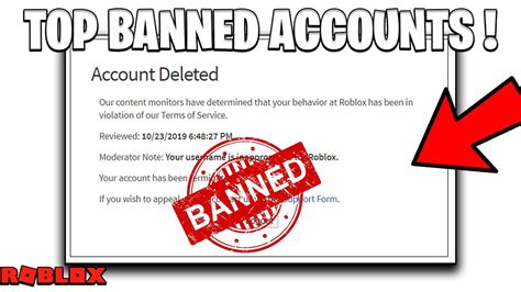 10 Of The Top Perma Banned Roblox Accounts Youtube