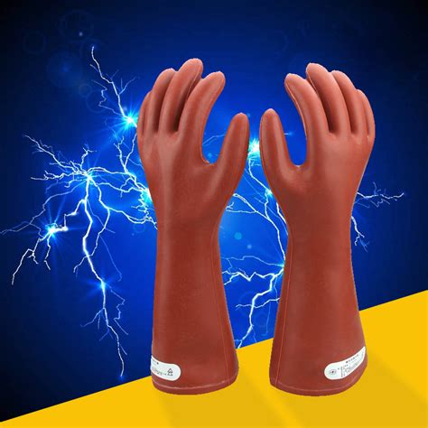 V Electrical Insulated Lineman Gloves Electrician High Voltage Hand Shape New Ebay