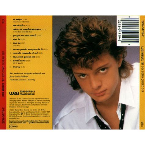 We would like to show you a description here but the site won't allow us. Soy Como Quiero Ser - Luis Miguel mp3 buy, full tracklist