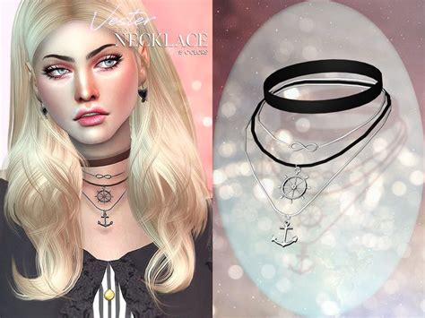 Necklace In 15 Colors Found In Tsr Category Sims 4 Female Necklaces