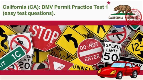 Driving License Test California Dmv Permit Practice Test 1 Easy