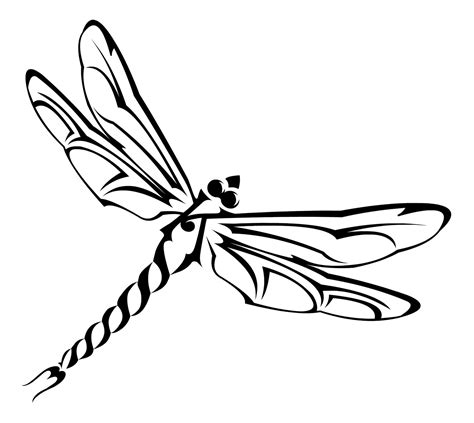 Dragonfly Line Drawing Clipart Best