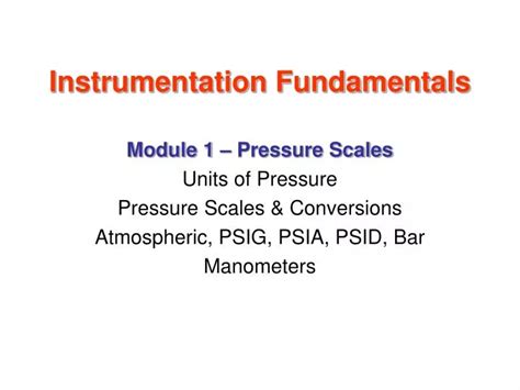 Ppt Instrumentation Fundamentals Powerpoint Presentation Free