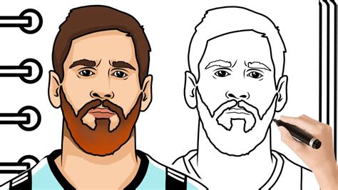Como Dibujar A Messi How To Draw Messi Mapi Art Tv Youtube