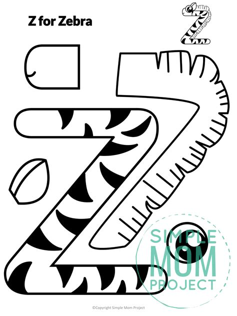 Free Printable Letter Z Craft Template Simple Mom Project