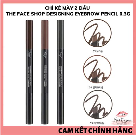 Chì Kẻ Mày The Face Shop Designing Eyebrow Pencil 3g Crest 3d White