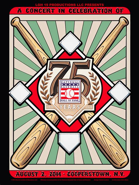Dennis Larkins Designs 75th Anniversary National Baseball Hall Of Fame