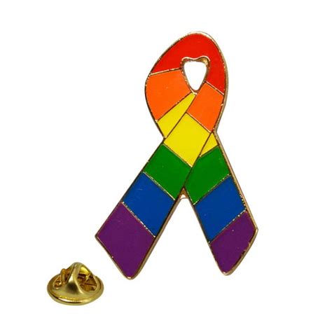 Prideoutlet Lapel Pins Rainbow Pride Ribbon Lapel Pin