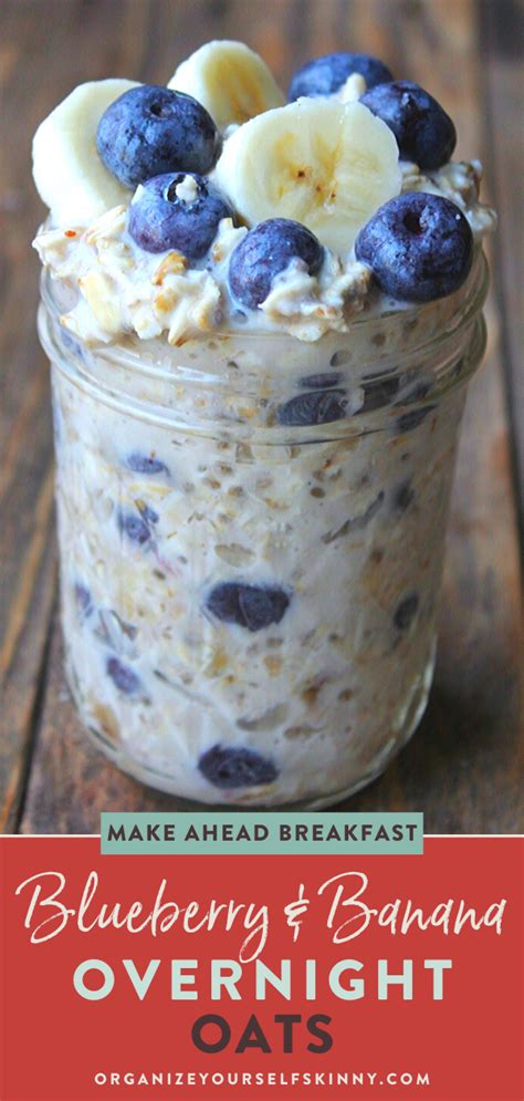 Overnight oatmeal is simply rolled oats or old fashioned oats that have been soaked overnight in liquid. Blueberry Overnight Oats - Organize Yourself Skinny ...