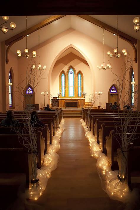 Elegant Aisle Elegant Church Wedding Decorations