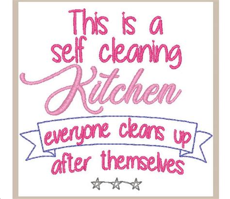 Self Cleaning Kitchen Design For Machine Embroidery Etsy