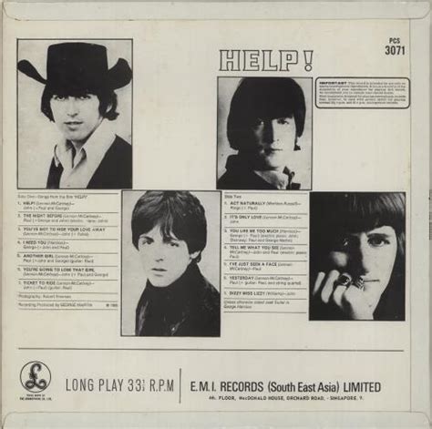 The Beatles Help Singapore Vinyl Lp Album Lp Record 63307
