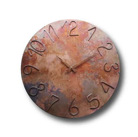 Large Copper Clock Oversized Clock Design Clock Wall Clock Hand