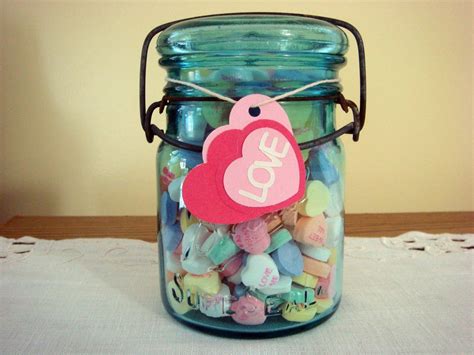 Candy Heart Jar Decor Heart Candy Decorated Jars Holiday Party Treats