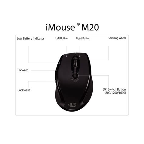 Wireless Ergonomic Optical Mouse Adesso Inc Your Input Device