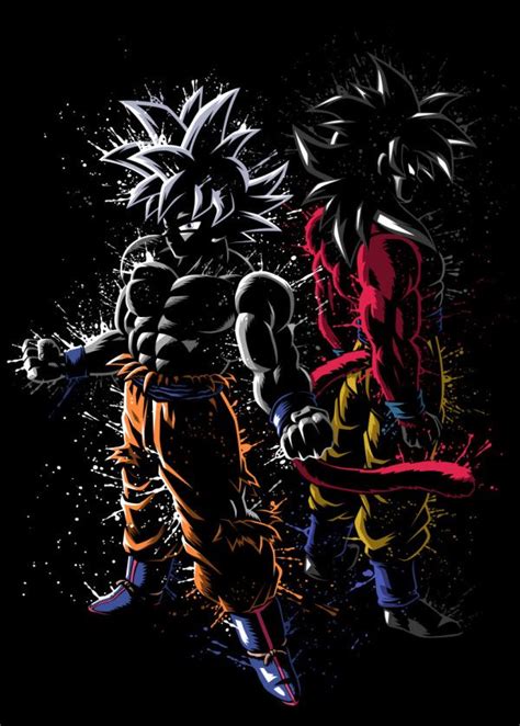 Splatter Maximum Power Metal Poster Alberto Perez Displate In 2021 Dragon Ball Z Dragon